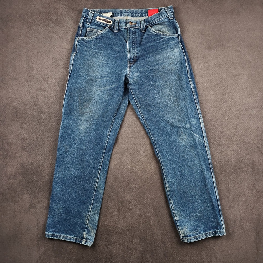 Dickies FR Carpenter Jeans Mens 35x33 Blue Flame Resistant Relaxed Work Wear